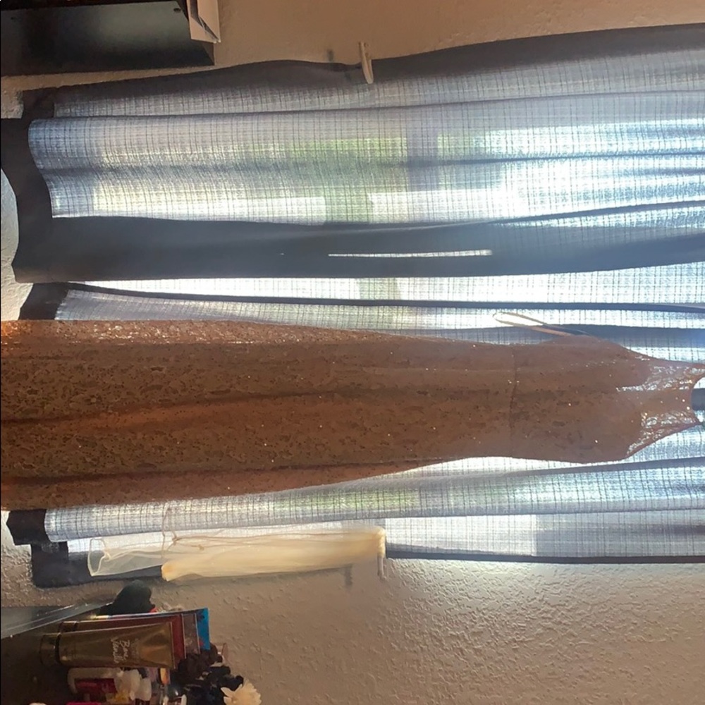 gold dress
